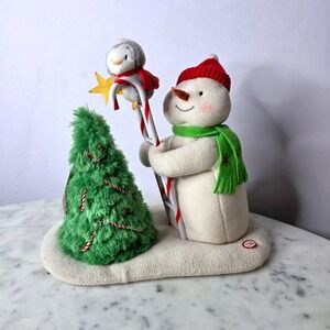 Hallmark Trimming Tree Snowman Penguin Animated Musical Lights Plush Christmas